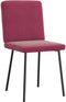 vidaXL - Eetkamerstoelen - 2 - st - fluweel - wijnrood