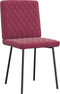 vidaXL - Eetkamerstoelen - 2 - st - fluweel - wijnrood