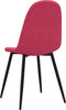 vidaXL - Eetkamerstoelen - 2 - st - fluweel - wijnrood