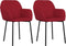 vidaXL - Eetkamerstoelen - 2 - st - fluweel - wijnrood