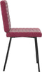 vidaXL - Eetkamerstoelen - 2 - st - fluweel - wijnrood