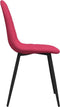 vidaXL - Eetkamerstoelen - 2 - st - fluweel - wijnrood