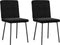 vidaXL - Eetkamerstoelen - 2 - st - fluweel - zwart