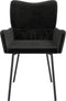 vidaXL - Eetkamerstoelen - 2 - st - fluweel - zwart
