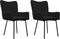 vidaXL - Eetkamerstoelen - 2 - st - fluweel - zwart