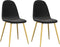vidaXL - Eetkamerstoelen - 2 - st - fluweel - zwart