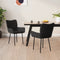 vidaXL - Eetkamerstoelen - 2 - st - fluweel - zwart