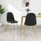 vidaXL - Eetkamerstoelen - 2 - st - fluweel - zwart