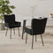 vidaXL - Eetkamerstoelen - 2 - st - fluweel - zwart