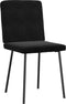 vidaXL - Eetkamerstoelen - 2 - st - fluweel - zwart