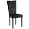 vidaXL - Eetkamerstoelen - 2 - st - fluweel - zwart