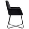 vidaXL - Eetkamerstoelen - 2 - st - fluweel - zwart
