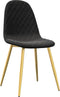 vidaXL - Eetkamerstoelen - 2 - st - fluweel - zwart