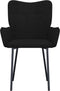 vidaXL - Eetkamerstoelen - 2 - st - fluweel - zwart