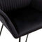 vidaXL - Eetkamerstoelen - 2 - st - fluweel - zwart