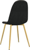 vidaXL - Eetkamerstoelen - 2 - st - fluweel - zwart