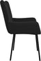 vidaXL - Eetkamerstoelen - 2 - st - fluweel - zwart