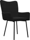 vidaXL - Eetkamerstoelen - 2 - st - fluweel - zwart