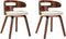 vidaXL - Eetkamerstoelen - 2 - st - gebogen - hout - en - kunstleer - crèmekleurig