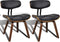 vidaXL - Eetkamerstoelen - 2 - st - gebogen - hout - en - kunstleer