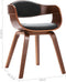 vidaXL - Eetkamerstoelen - 2 - st - gebogen - hout - en - kunstleer