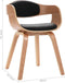 vidaXL - Eetkamerstoelen - 2 - st - gebogen - hout - en - kunstleer