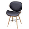 vidaXL - Eetkamerstoelen - 2 - st - gebogen - hout - en - kunstleer