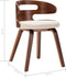 vidaXL - Eetkamerstoelen - 2 - st - gebogen - hout - en - kunstleer - crèmekleurig