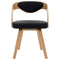 vidaXL - Eetkamerstoelen - 2 - st - gebogen - hout - en - kunstleer
