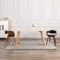 vidaXL - Eetkamerstoelen - 2 - st - gebogen - hout - en - kunstleer