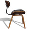 vidaXL - Eetkamerstoelen - 2 - st - gebogen - hout - en - kunstleer