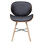 vidaXL - Eetkamerstoelen - 2 - st - gebogen - hout - en - kunstleer