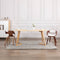 vidaXL - Eetkamerstoelen - 2 - st - gebogen - hout - en - kunstleer