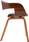 vidaXL - Eetkamerstoelen - 2 - st - gebogen - hout - en - kunstleer