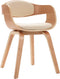 vidaXL - Eetkamerstoelen - 2 - st - gebogen - hout - en - kunstleer