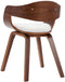 vidaXL - Eetkamerstoelen - 2 - st - gebogen - hout - en - kunstleer