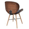 vidaXL - Eetkamerstoelen - 2 - st - gebogen - hout - en - kunstleer