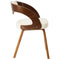 vidaXL - Eetkamerstoelen - 2 - st - gebogen - hout - en - kunstleer - crèmekleurig