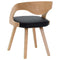 vidaXL - Eetkamerstoelen - 2 - st - gebogen - hout - en - kunstleer