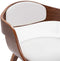 vidaXL - Eetkamerstoelen - 2 - st - gebogen - hout - en - kunstleer