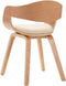 vidaXL - Eetkamerstoelen - 2 - st - gebogen - hout - en - kunstleer