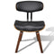 vidaXL - Eetkamerstoelen - 2 - st - gebogen - hout - en - kunstleer