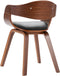vidaXL - Eetkamerstoelen - 2 - st - gebogen - hout - en - kunstleer