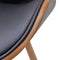 vidaXL - Eetkamerstoelen - 2 - st - gebogen - hout - en - kunstleer