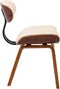 vidaXL - Eetkamerstoelen - 2 - st - gebogen - hout - en - kunstleer - crèmekleurig
