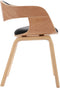 vidaXL - Eetkamerstoelen - 2 - st - gebogen - hout - en - kunstleer