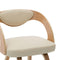 vidaXL - Eetkamerstoelen - 2 - st - gebogen - hout - en - kunstleer - crèmekleurig