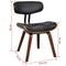 vidaXL - Eetkamerstoelen - 2 - st - gebogen - hout - en - kunstleer