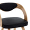 vidaXL - Eetkamerstoelen - 2 - st - gebogen - hout - en - kunstleer