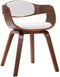 vidaXL - Eetkamerstoelen - 2 - st - gebogen - hout - en - kunstleer